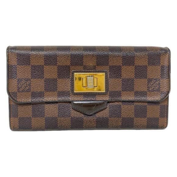 Auth LOUIS VUITTON Portefeuille Roseberry N63017 Ebene Damier - CA1143 - Picture 1 of 12